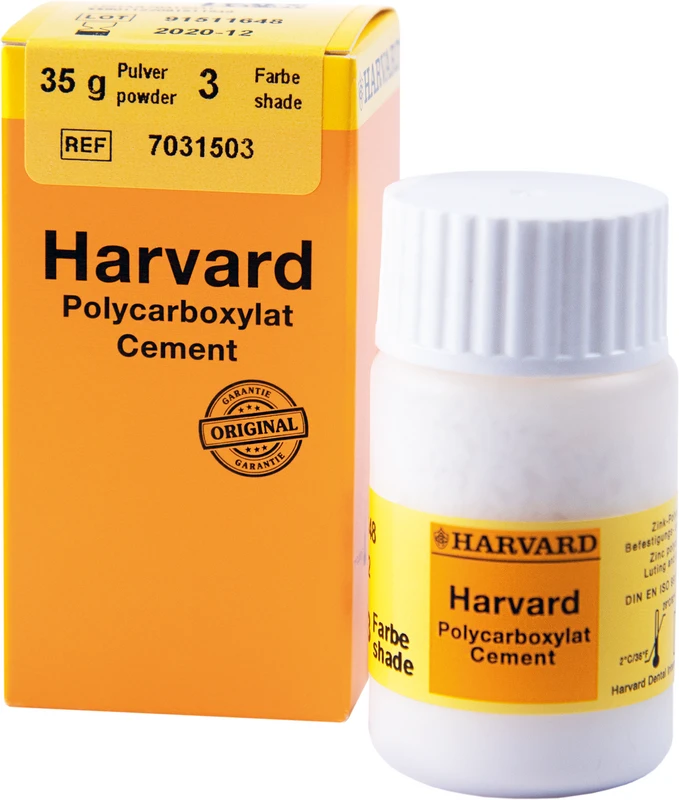 Harvard Polycarboxylat Cement Pulver Packung 35 g Pulver 3 – weißlichgelb