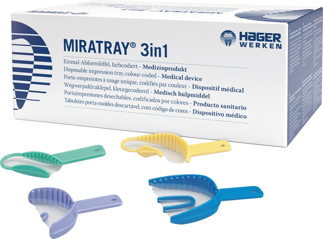 Miratray® 3in1 Packung 36 Stück Quadrant, gelb