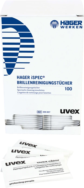 Hager iSpec® Brillenreinigungstücher Packung 100 Stück