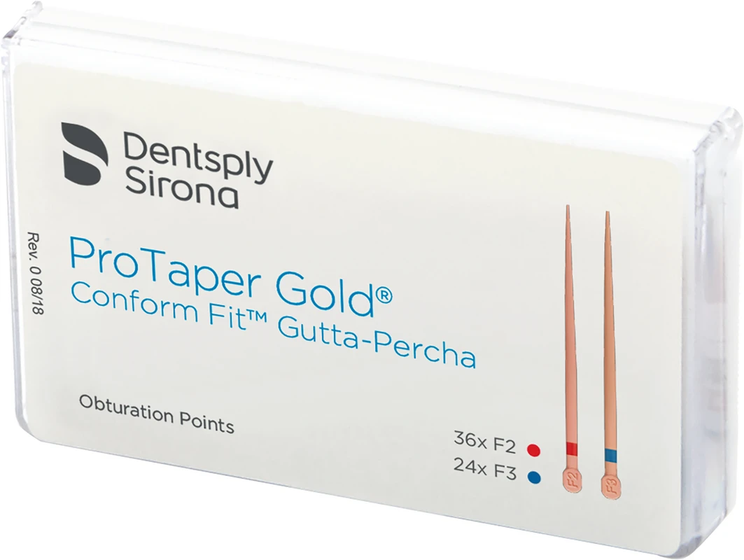 ProTaper Gold® Conform Fit™ Guttaperchaspitzen Packung 60 Stück (36 x F2, 24 x F3