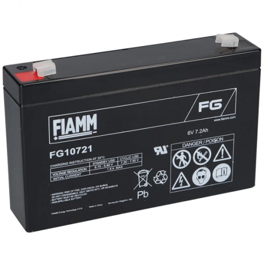 FIAMM Bleiakku FG10721 – 6V 7,2Ah (EQ LC-R067R2P)