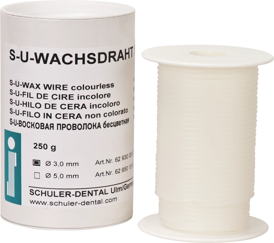 S-U-WACHSDRAHT extra weich Rolle 250 g farblos, Ø 3 mm, extra weich