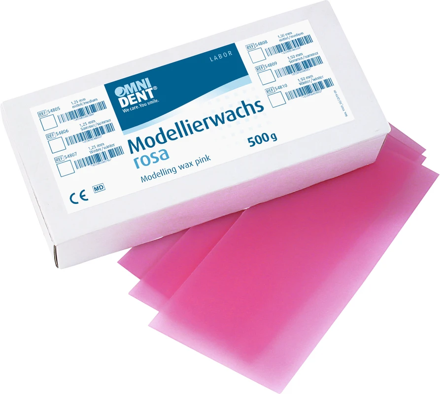 Modellierwachs rosa Packung 500 g Winter, 1,5 mm