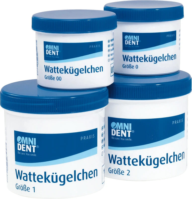 Wattekügelchen Dose 10 g Ø 6,3 mm, Größe 1