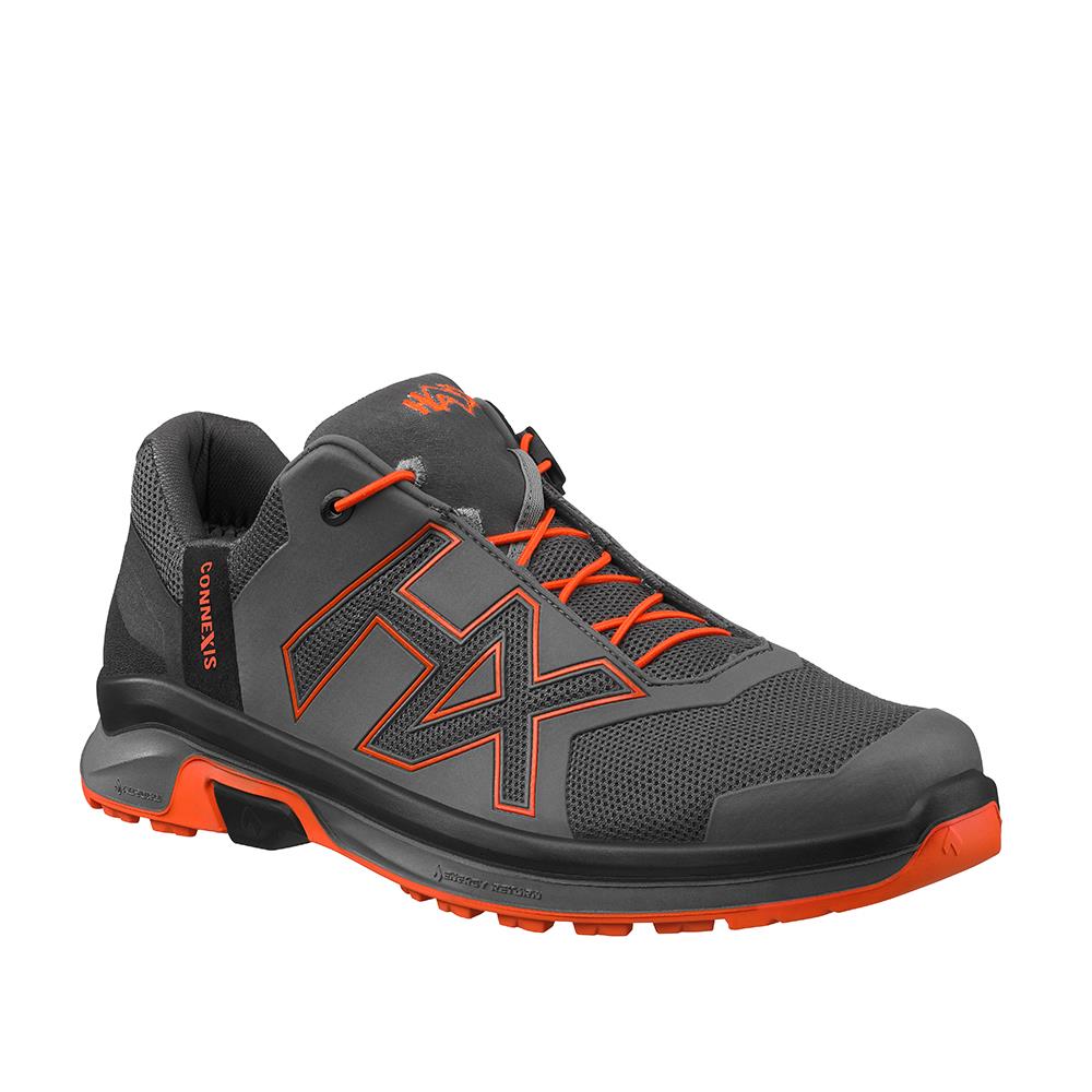 Freizeitschuhe HAIX CONNEXIS Go GTX low grey-orange, Größe UK 6.5 / EU 40