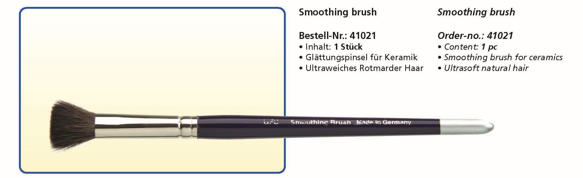 Keramikpinsel Smoothing brush – Ultraweiches Rotmarder Haar