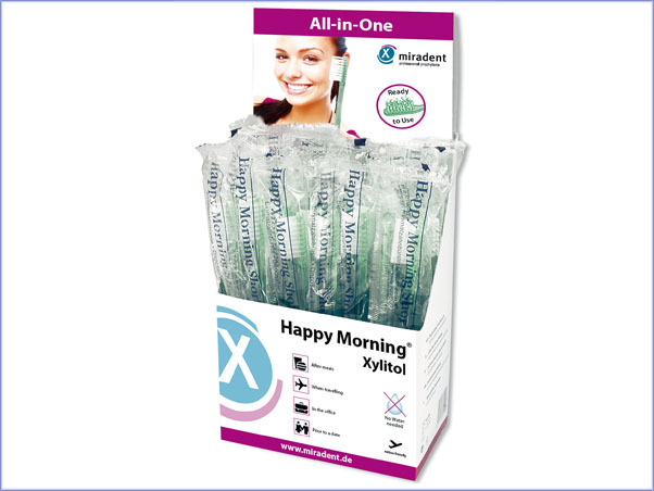 Happy Morning® Xylitol – Einmalzahnbürste mit Xylitol