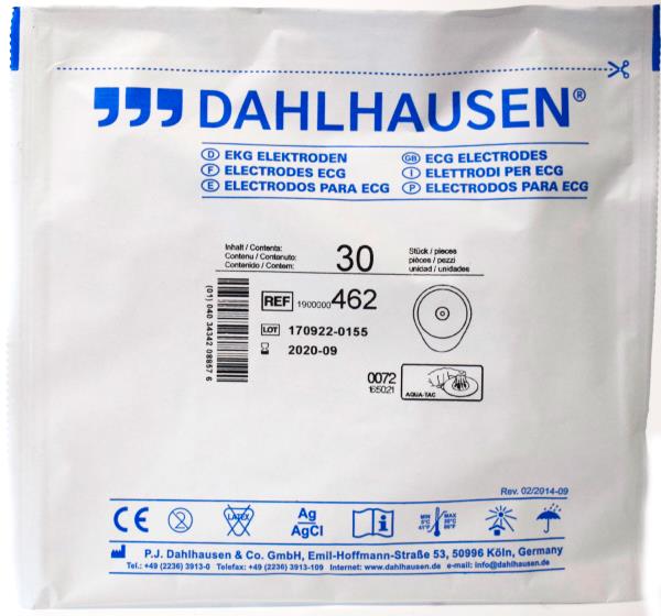 EKG-Elektroden Dahlhausen Typ 462, Kind Scanpor, Solid-Gel, Beutel á 100 Stück