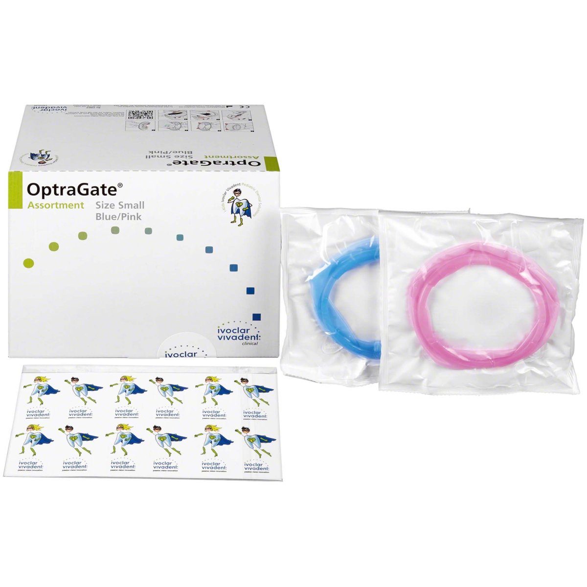 OptraGate, klein, blue-pink, Packung à 40 Stück