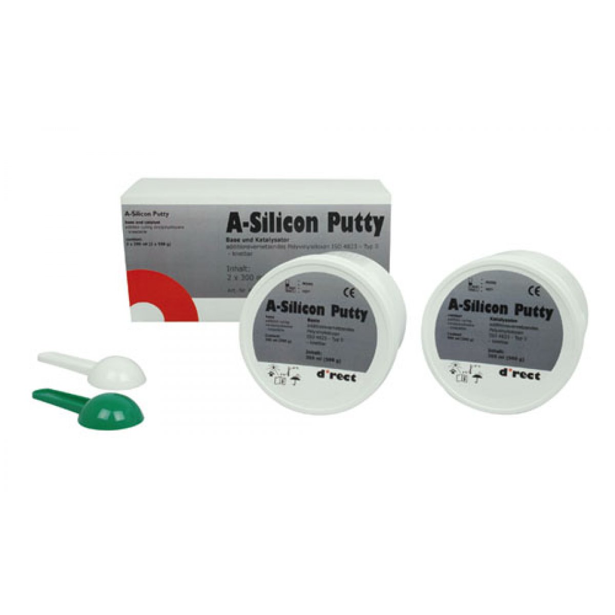 A-Silicon, Putty, Base + Katalysator, 2 Dosen à 300 ml