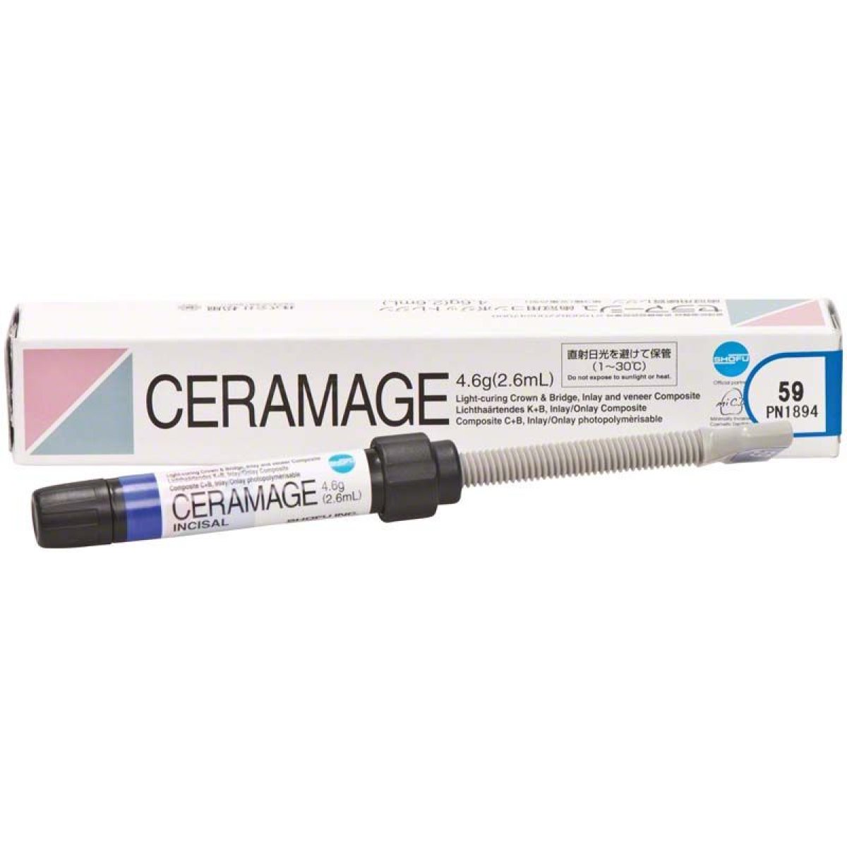 Ceramage Inzisalmasse, Mikro-Hybrid Komposit, S59, Packung à 4,6 g