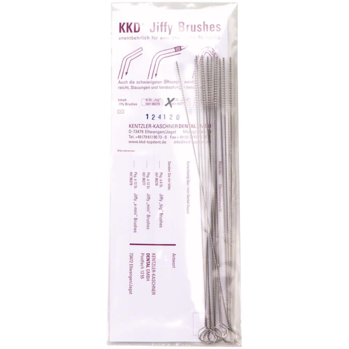 Jiffy Brushes, Reinigungsbürsten, mini, Packung à 12 Stück