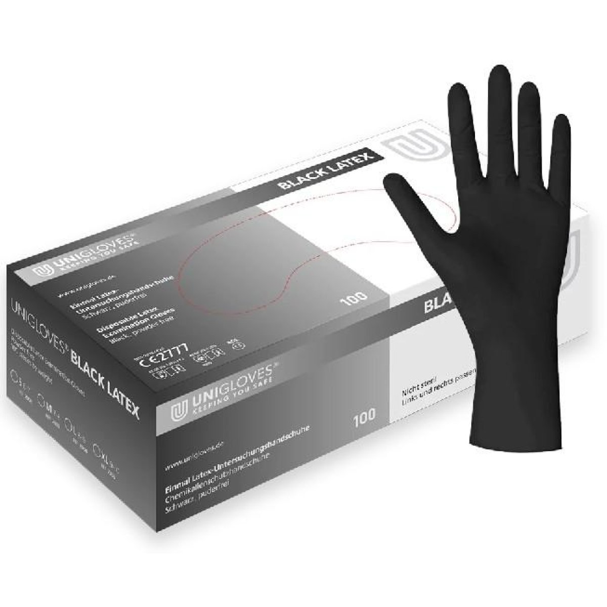 Black Mamba Latexhandschuhe schwarz Größe S, Packung 100 Stück