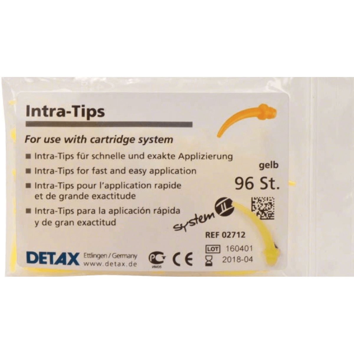 Intraoral Tips Automix 2 gelb, 1 Packung á 96 Intra-Oral Tips